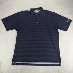 Turtleson Polo Shirt Mens XL Black Paisley Embroidered The Golf Club of Edmond
